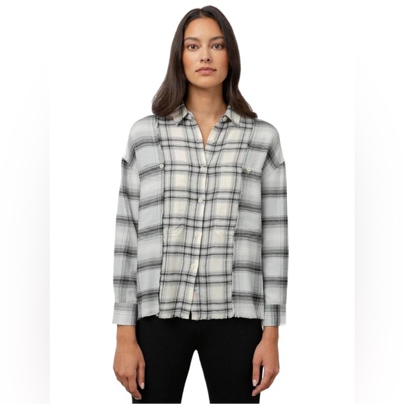 Rails “Ronin” Mixed Plaid Flannel Shirt in Medium. Cotton blend with frayed hem - Picture 1 of 10